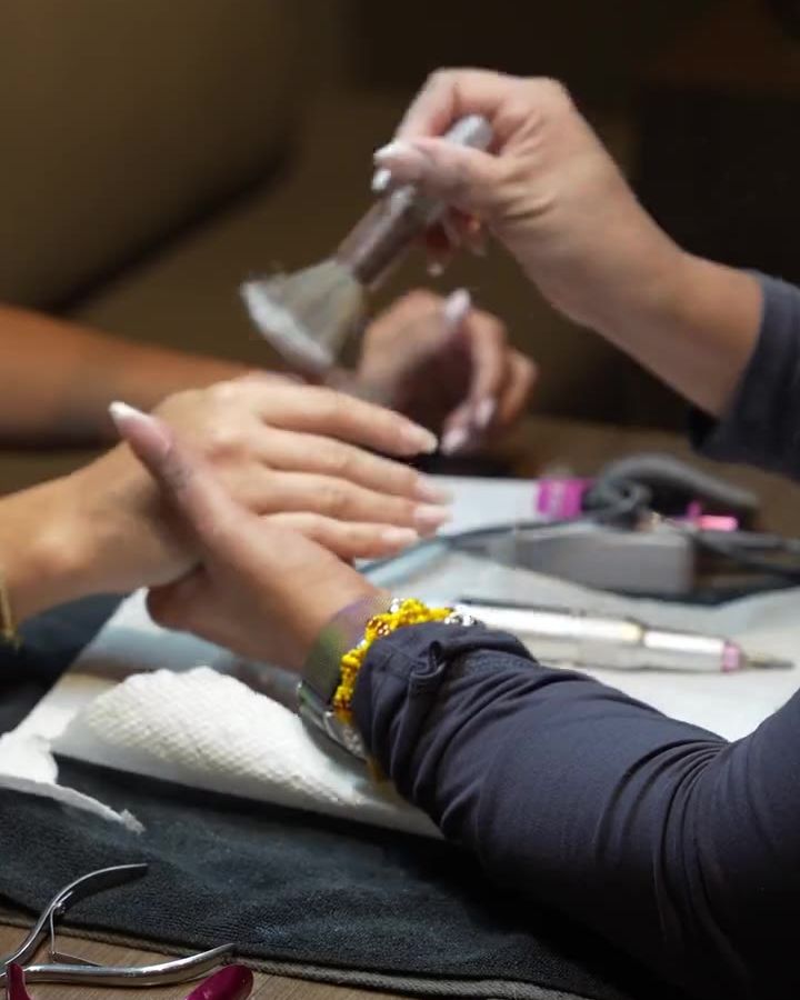 A gentle e-file manicure