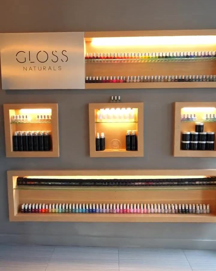 The Gloss Naturals polish wall
